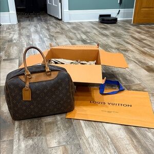Louis Vuitton Monogram Deauville Duffel Bag in Brown